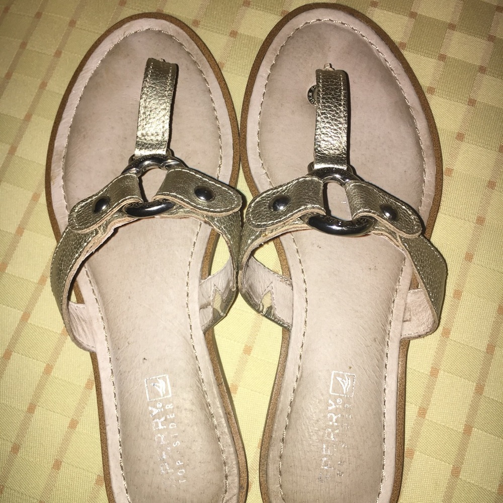 Sperry Platinum Gold Sandals
